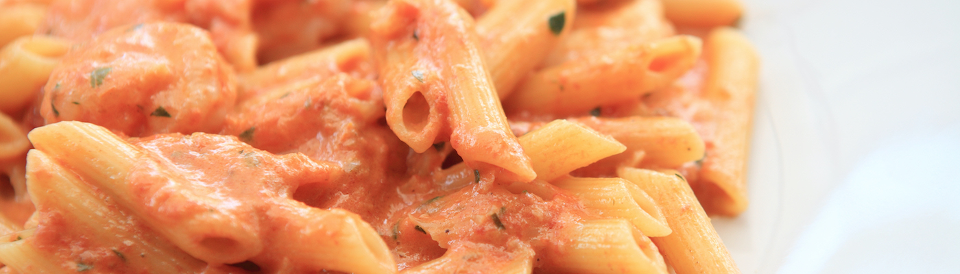 Penne pasta with vodka sauce